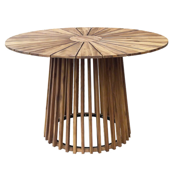 ΤΡΑΠΕΖΙ ΤΡΑΠΕΖΑΡΙΑΣ ΕΞ.ΧΩΡΟΥ CRISTOBAL HM6234 ΞΥΛΟ ΑΚΑΚΙΑΣ-ΜΕΤΑΛΛΟ Φ120x76Υεκ