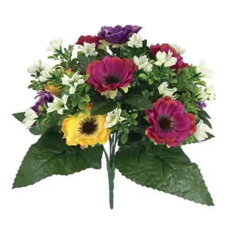 ΜΠΟΥΚΕΤΟ ΠΑΠΑΡΟΥΝΑΣ ΜΩΒ/ΚΙΤΡΙΝΟ ΑΝΘΑΚΙΑ ΕΚΡΟΥ - Υ40cm 4/20ΚΙΒ