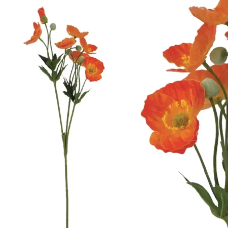 ΚΛΑΔΙ ΠΑΠΑΡΟΥΝΑ REAL TOUCH ΠΟΡΤΟΚΑΛΙ ΜΕ 3 ΚΛΑΔΙΑ ~ 8 ΛΟΥΛΟΥΔΙΑ - Y65cm 24/288ΚΙΒ