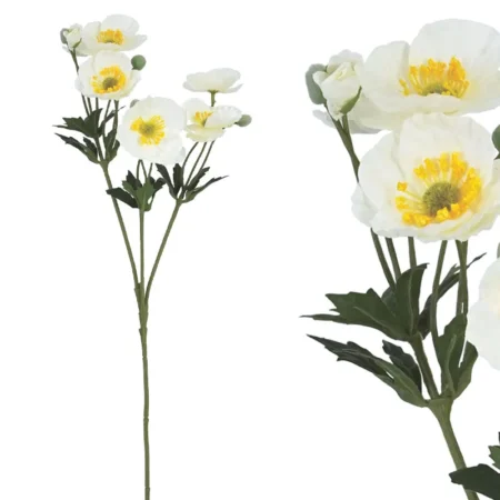 ΚΛΑΔΙ ΠΑΠΑΡΟΥΝΑ REAL TOUCH ΛΕΥΚΟ ΜΕ 3 ΚΛΑΔΙΑ ~ 8 ΛΟΥΛΟΥΔΙΑ - Y65cm 24/288ΚΙΒ