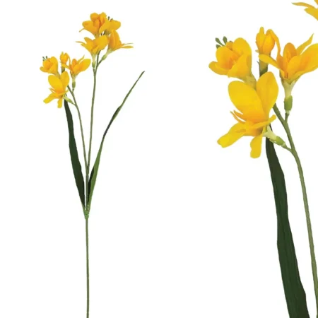 ΚΛΑΔΙ ΦΡΕΖΙΑ ΚΙΤΡΙΝΟ REAL TOUCH ΜΕ 2 ΚΛΑΔΙΑ ~ 5 ΛΟΥΛΟΥΔΙΑ - Y65cm 36/432ΚΙΒ