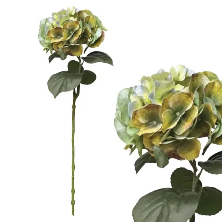 ΚΛΑΔΙ ΟΡΤΑΝΣΙΑ ΠΡΑΣΙΝΟ/ΚΙΤΡΙΝΟ REAL TOUCH ΜΕ 12 ΣΤΕΛΕΧΗ - Υ65cm 12/120ΚΙΒ