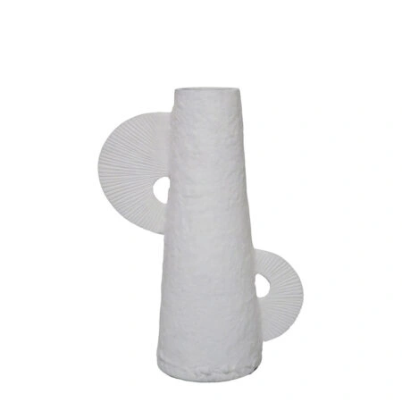 FINTON ΒΑΖΟ 22x12x30cm ΑΛΟΥΜΙΝΙΟ ΛΕΥΚΟ