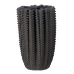 VELISSE ΒΑΖΟ 16x16x24 ΚΕΡΑΜΙΚΟ ΓΚΡΙ ΣΚΟΥΡΟ