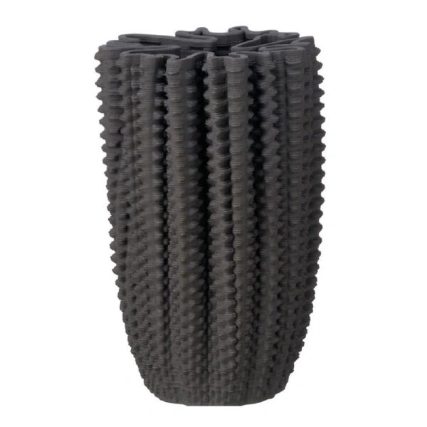 VELISSE ΒΑΖΟ 16x16x24 ΚΕΡΑΜΙΚΟ ΓΚΡΙ ΣΚΟΥΡΟ