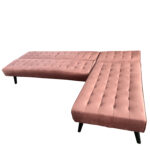 Καναπές Κρεβάτι Γωνιακός  MAGUS Σάπιο Μήλο Ύφασμα 254x77/163x74cm