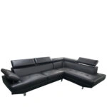 Καναπές Γωνιακός  MASAL Μαύρο PU 280x185x85cm