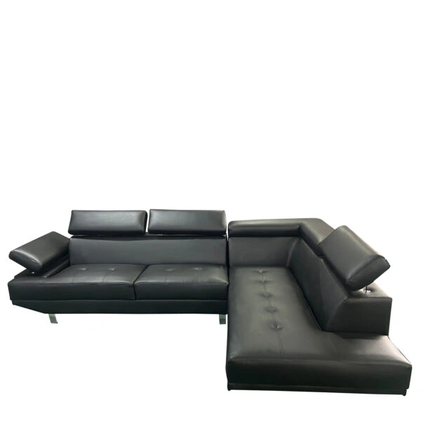 Καναπές Γωνιακός  MASAL Μαύρο PU 280x185x85cm