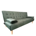Καναπές Κρεβάτι Τριθέσιος ELFREDA Πράσινο Ύφασμα 188x83x83cm