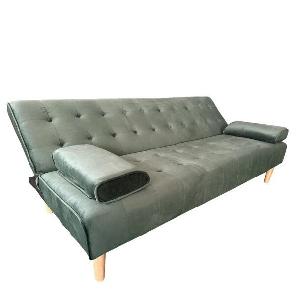 Καναπές Κρεβάτι Τριθέσιος ELFREDA Πράσινο Ύφασμα 188x83x83cm