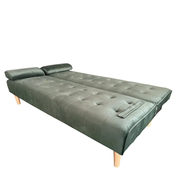 Καναπές Κρεβάτι Τριθέσιος ELFREDA Πράσινο Ύφασμα 188x83x83cm