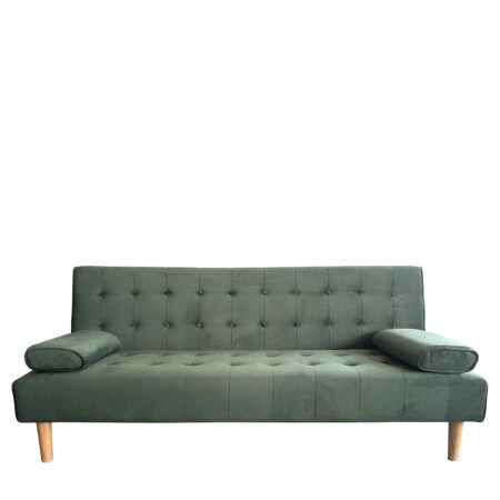 Καναπές Κρεβάτι Τριθέσιος ELFREDA Πράσινο Ύφασμα 188x83x83cm