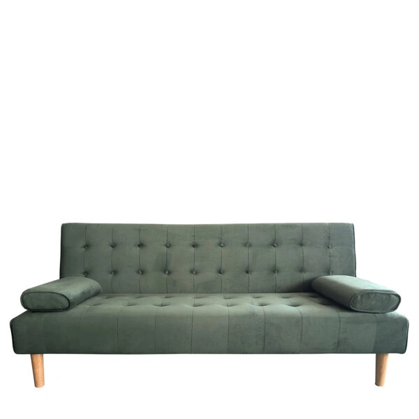 Καναπές Κρεβάτι Τριθέσιος ELFREDA Πράσινο Ύφασμα 188x83x83cm