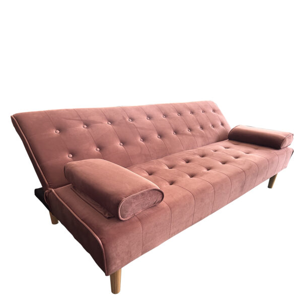 Καναπές Κρεβάτι Τριθέσιος ELFREDA Σάπιο Μήλο Ύφασμα 188x83x83cm