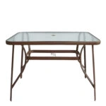 Τραπέζι Μεταλλικό ArteLibre SUN Καφέ 120x70x70cm