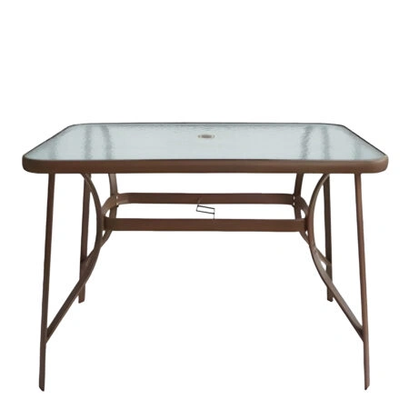 Τραπέζι Μεταλλικό ArteLibre SUN Καφέ 120x70x70cm