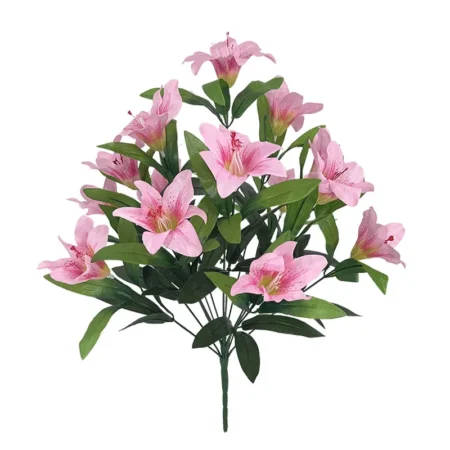 ΜΠΟΥΚΕΤΟ ΡΟΖ ΔΙΧΡΩΜΟ ΚΡΙΝΟΣ Χ14 - Φ33x48cm24/96ΚΙΒ