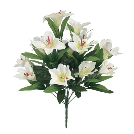 ΜΠΟΥΚΕΤΟ ΛΕΥΚΟ ΚΡΙΝΟΣ Χ14  - Φ33x48cm24/96ΚΙΒ