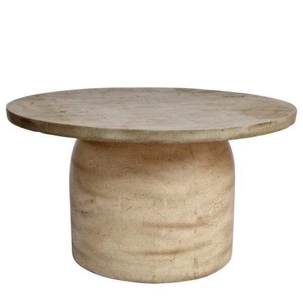 Ξύλινο Βοηθητικό Τραπεζάκι με Δέρμα