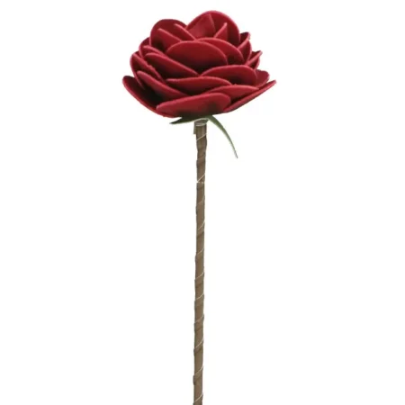 FOAM  ΤΡΙΑΝΤΑΦΥΛΛΟ ΚΟΚΚΙΝΟ ΜΕΤΑΛΛΙΚΟ ΧΡΩΜΑ Υ73cm. 12/120ΚΙΒ