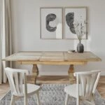 Artekko Deus Μασίφ Ξύλινη Επεκτεινόμενη Τραπεζαρία σε Φυσική Απόχρωση (200/280x100x78)cm