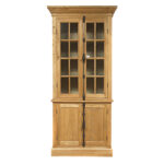 Artekko Βιτρίνα με ντουλάπι από ξύλο μασίφ (100x45x220)cm