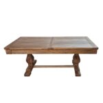 Artekko Deus Μασίφ Ξύλινη Επεκτεινόμενη Τραπεζαρία σε Φυσική Απόχρωση (200/280x100x76)cm