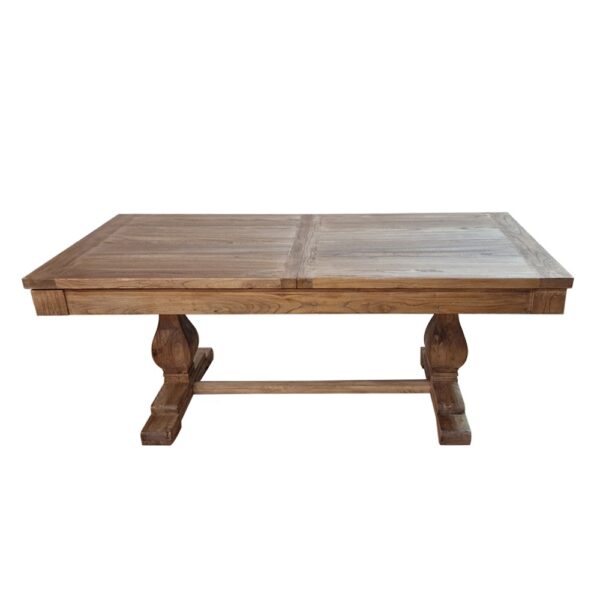 Artekko Deus Μασίφ Ξύλινη Επεκτεινόμενη Τραπεζαρία σε Φυσική Απόχρωση (200/280x100x76)cm