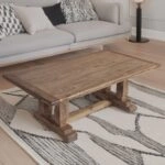 Artekko Deus Μασίφ Ξύλινο Τραπέζι Σαλονιού σε Φυσική Απόχρωση (130x70x46)cm