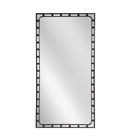 Artekko Dia Μαύρος Μεταλλικός Καθρέπτης Τοίχου (75x3x160)cm