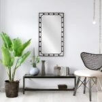 Artekko Dia Μαύρος Μεταλλικός Καθρέπτης Τοίχου (60x3x92)cm