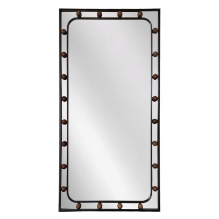 Artekko Dia Μαύρος Μεταλλικός Καθρέπτης Τοίχου (60x3x92)cm