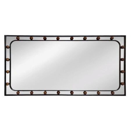 Artekko Dia Οριζόντιος Μαύρος Μεταλλικός Καθρέπτης Τοίχου (60x3x92)cm