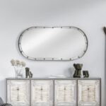 Artekko Dia Ασημί Μεταλλικός Καθρέπτης Τοίχου (50x3.5x100)cm