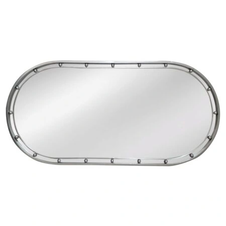 Artekko Dia Ασημί Μεταλλικός Καθρέπτης Τοίχου (50x3.5x100)cm