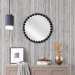 Artekko Dia Μαύρος Μεταλλικός Στρογγυλός Καθρέπτης Τοίχου (68x4.5x68)cm