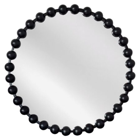 Artekko Dia Μαύρος Μεταλλικός Στρογγυλός Καθρέπτης Τοίχου (68x4.5x68)cm