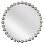 Artekko Dia Ασημί Μεταλλικός Στρογγυλός Καθρέπτης Τοίχου (68x4.5x68)cm
