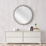 Artekko Dia Ασημί Μεταλλικός Στρογγυλός Καθρέπτης Τοίχου (68x4.5x68)cm