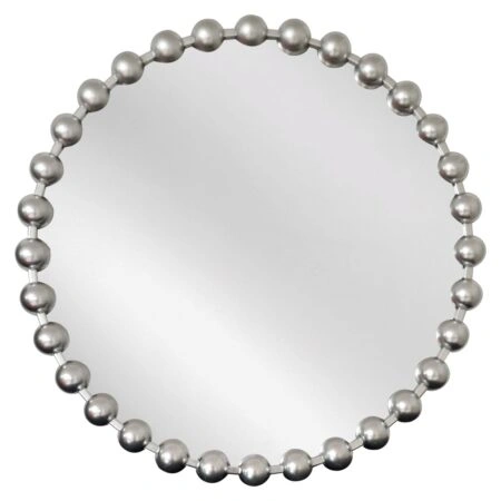 Artekko Dia Ασημί Μεταλλικός Στρογγυλός Καθρέπτης Τοίχου (68x4.5x68)cm