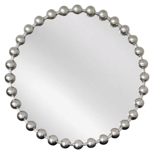 Artekko Dia Ασημί Μεταλλικός Στρογγυλός Καθρέπτης Τοίχου (68x4.5x68)cm