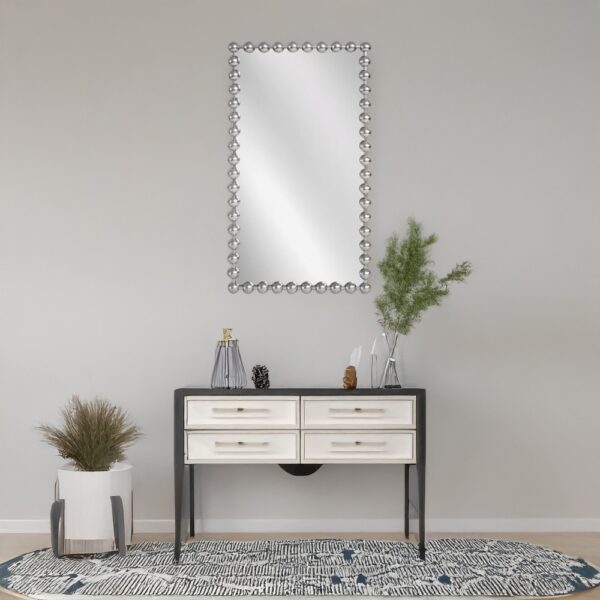 Artekko Dia Ασημί Μεταλλικός Καθρέπτης Τοίχου (60x4.5x110)cm