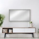 Artekko Dia Ασημί Μεταλλικός Καθρέπτης Τοίχου (60x4.5x110)cm