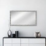 Artekko Dia Ασημί Μεταλλικός Καθρέπτης Τοίχου (60x4.5x110)cm