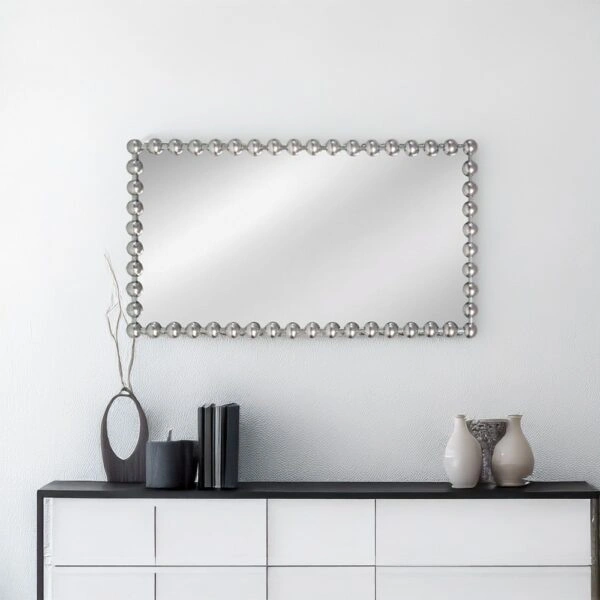 Artekko Dia Ασημί Μεταλλικός Καθρέπτης Τοίχου (60x4.5x110)cm