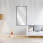 Artekko Dia Ασημί Μεταλλικός Καθρέπτης Τοίχου (70x4.5x130)cm