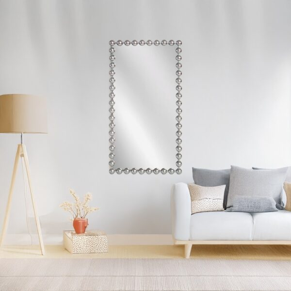 Artekko Dia Ασημί Μεταλλικός Καθρέπτης Τοίχου (70x4.5x130)cm