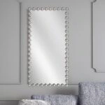 Artekko Dia Ασημί Μεταλλικός Καθρέπτης Τοίχου (75x4.5x160)cm