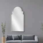Artekko Dia Ασημί Μεταλλικός Καθρέπτης Τοίχου (70x2.5x130)cm