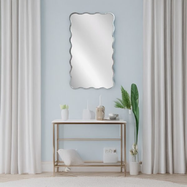 Artekko Dia Ασημί Μεταλλικός Καθρέπτης Τοίχου (61x2.5x110)cm